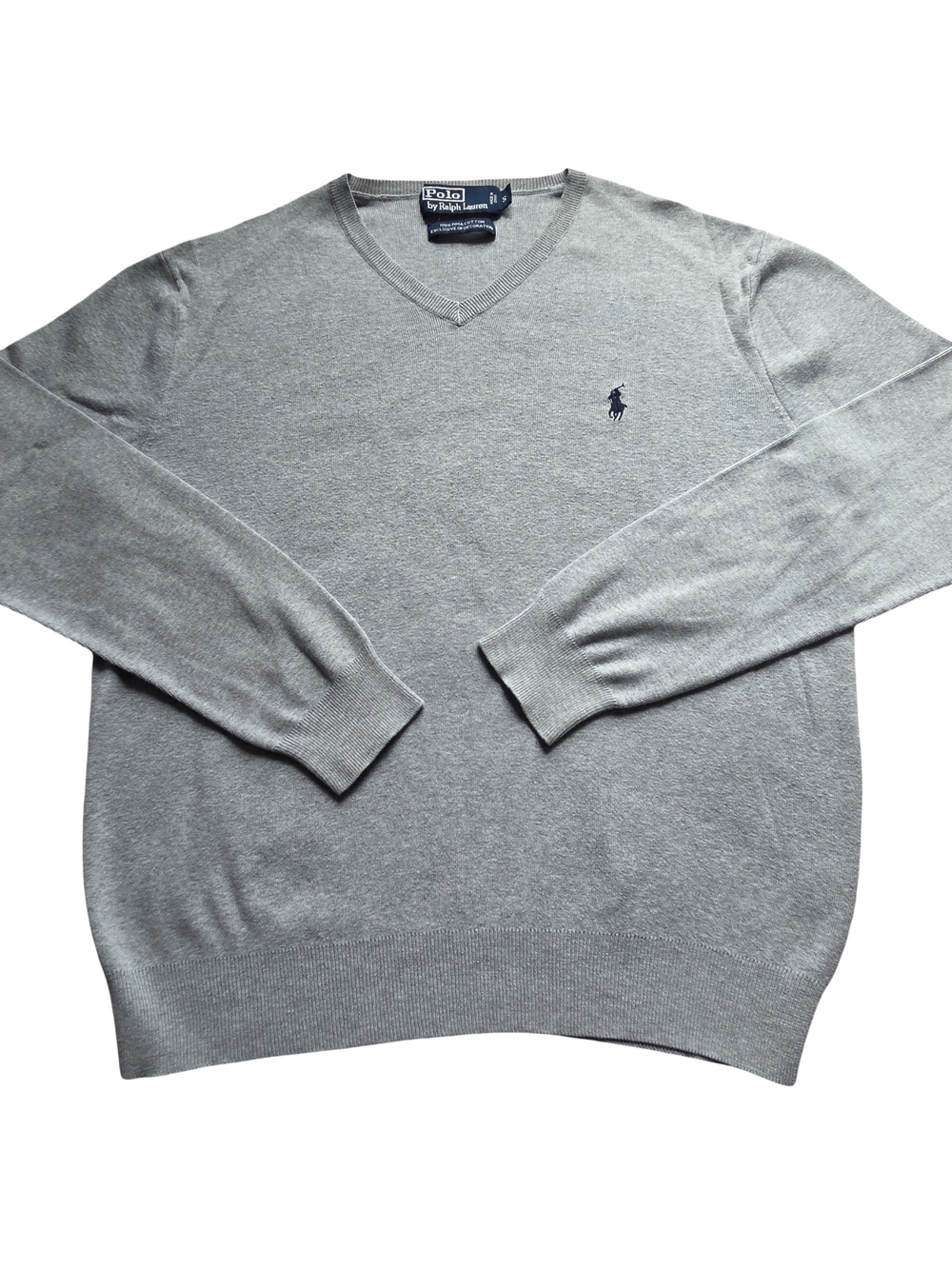 Polo by Ralph Lauren Men’s Gray V-Neck Sweater